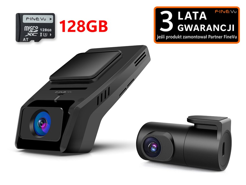 FineVu GX1600 /128GB - rejestrator 4K+QHD HDR WiFi