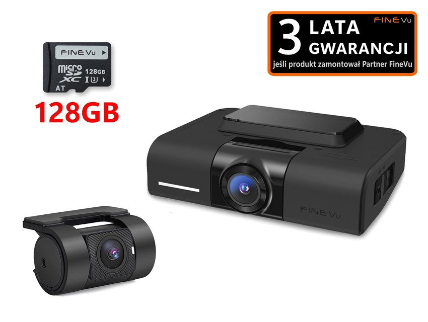 FineVu GX1100 4K /128GB - rejestrator UHD+FHD Wi-Fi
